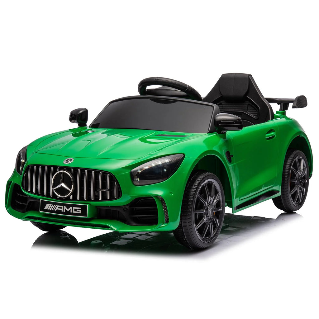 12V Electric Ride on Car Toy with Remote Control, LED Lights, Black G422