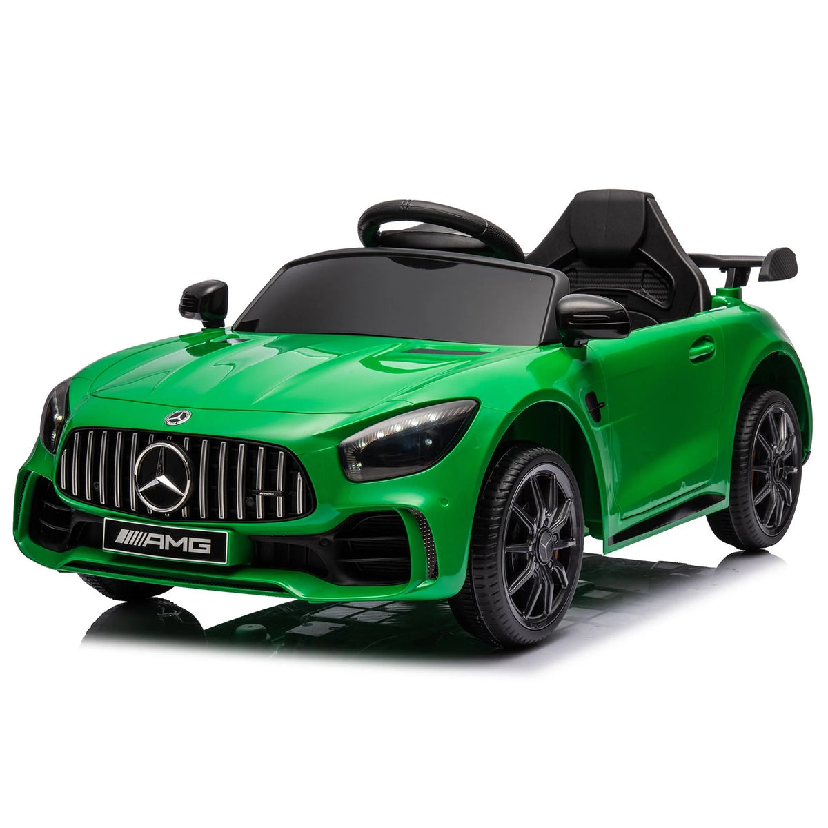12V Electric Ride on Car Toy with Remote Control, LED Lights, Black G422