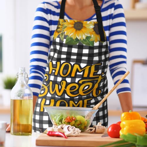 13 Pcs Bee Sunflower Kitchen Decor Set with Wooden Spoons, Kitchen Towels, Apron, Oven Mitts, Pot Holders X51613