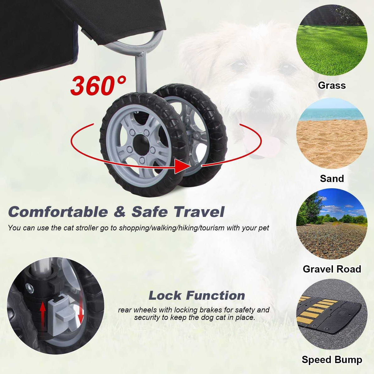 Pet Stroller Folding Carrier E122