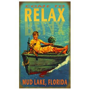 18X30 Metal Lake Cabin Sign I27242