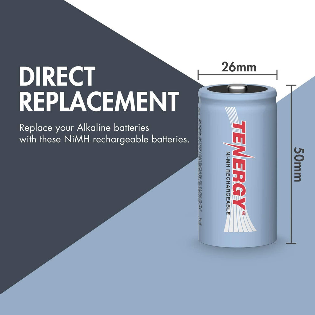 C Size 1.2V 5000mAh NiMH Rechargeable Battery 48 Pack A585020