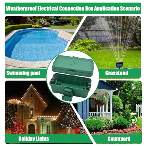 Small Weatherproof Electrical Connection Box (6 x 3.5 x 2.8 inch), Black G8754