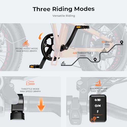Foldable Fat Tire Electric Bike with 48V 12.5Ah Removable Battery F2149