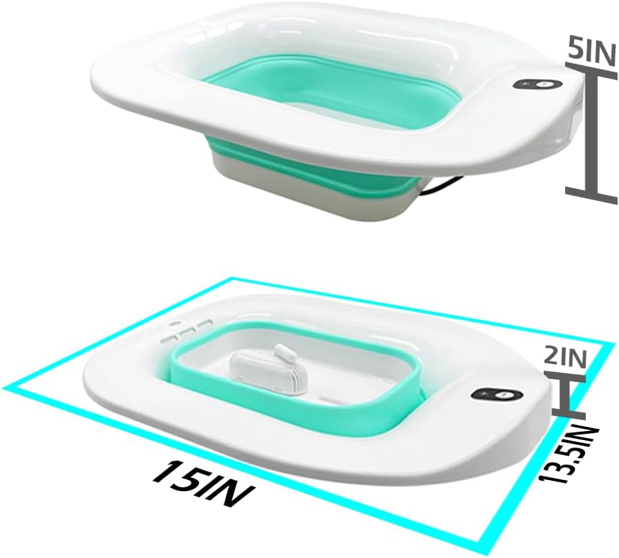 Wireless Battery Powered Collapsible Sitz Bath Y86629