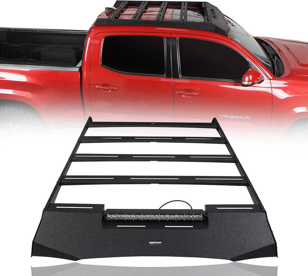 Roof Rack Basket Cargo Carrier with 100W LED Light Bar K781