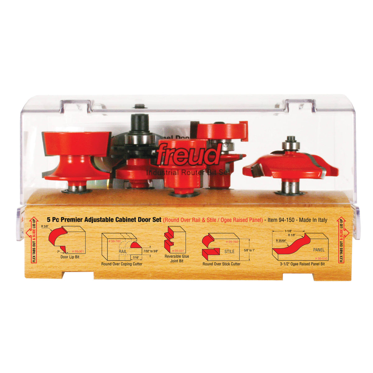 5 Piece Adjustable Cabinet Bit Set O786842