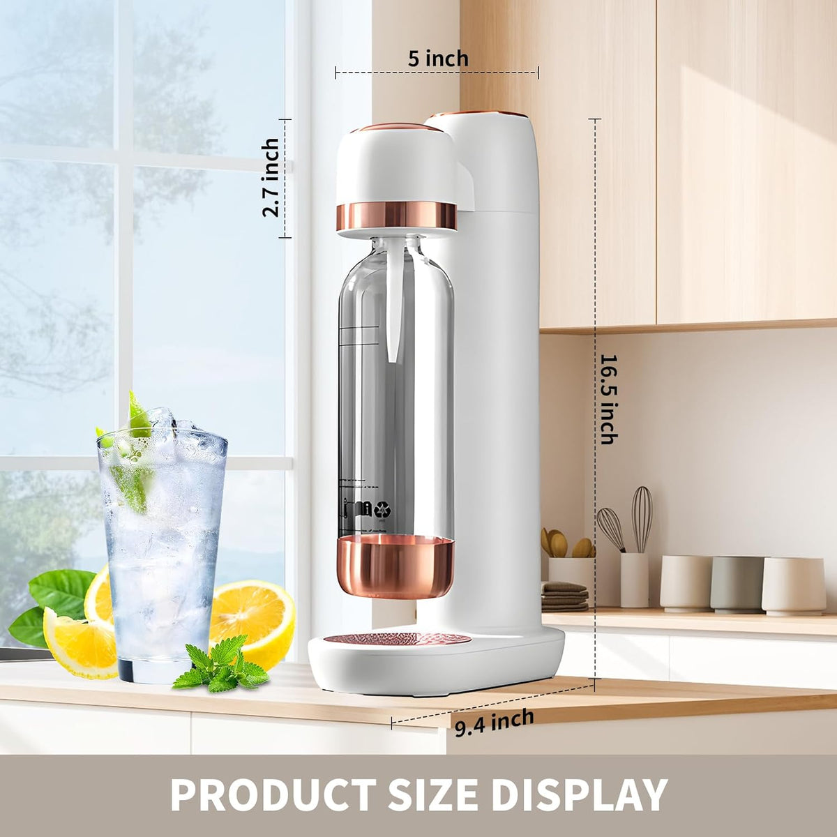 Sparkling Water Maker Soda Maker Machine with 1L PET Bottle V629689