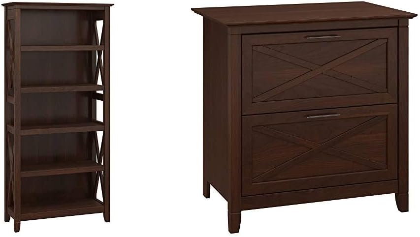 5 Shelf Bookcase, Pure White Oak M814