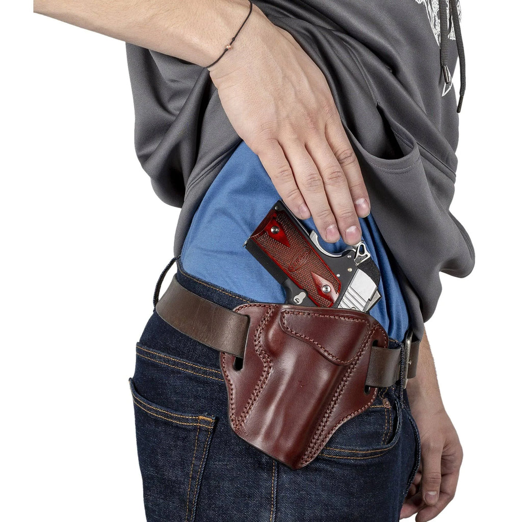 Brown Leather OWB Gun Holster M66118