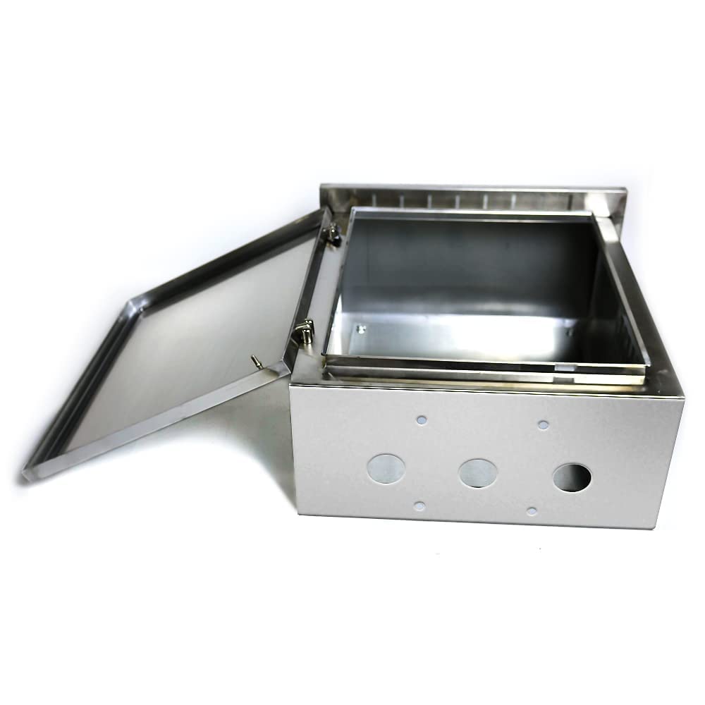 304 Stainless Steel Electrical Box 20'' x 16'' x 8'' IP65 Weatherproof Enclosure with Mounting Plate R46721