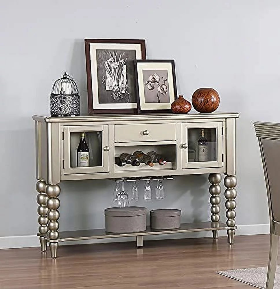 Champagne Sideboard Buffet Storage Cabinet L130