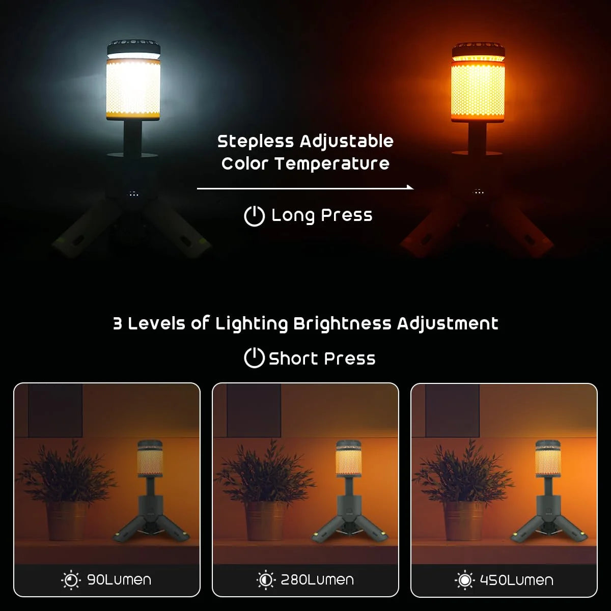 Rechargeable Camping Lantern with 32 LED, 10000mAh Battery, IPX7 Waterproof Z779975
