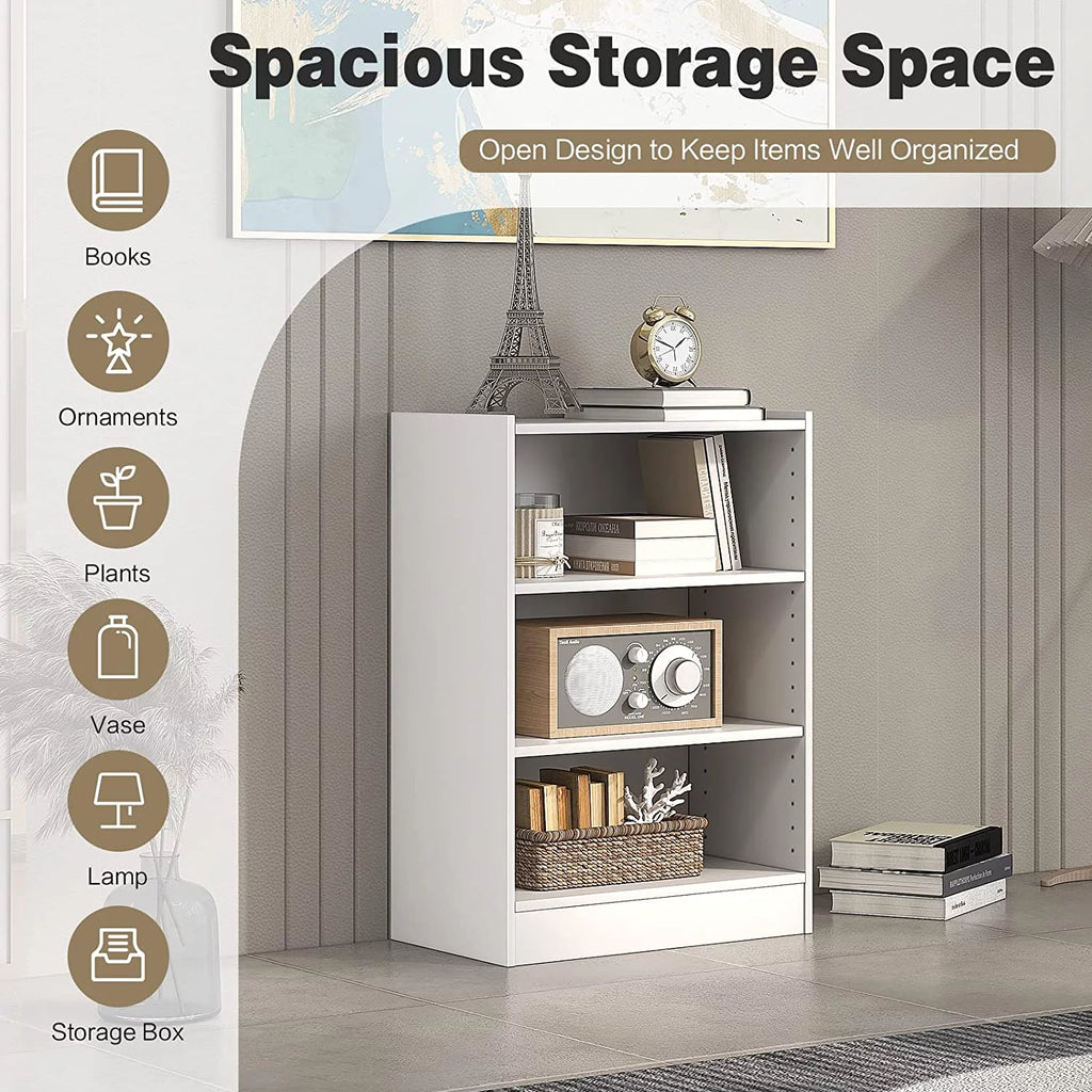 3-Tier Open Bookcase with Adjustable Shelves C99214