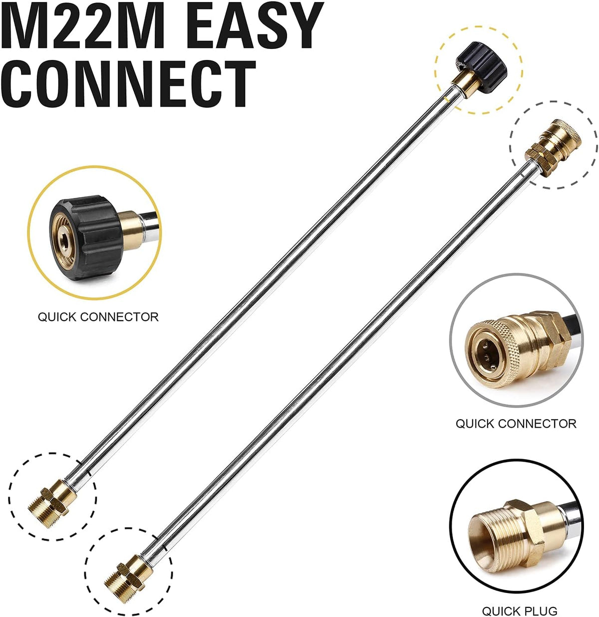 14'' Pressure Washer Surface Cleaner with Castors Power Washer Accessory Floor Attachment Q585
