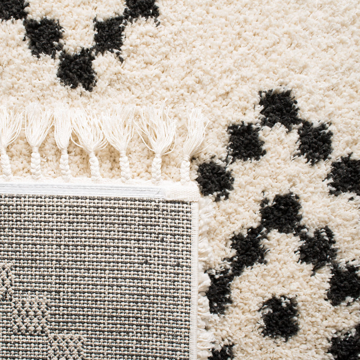 Geometric Moroccan Shag Runner Rug B733