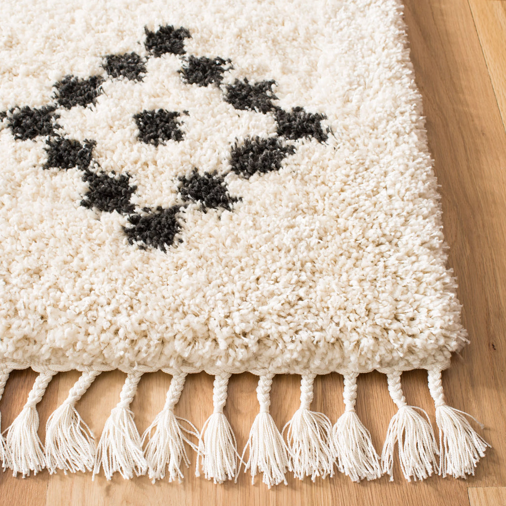 Geometric Moroccan Shag Runner Rug B733