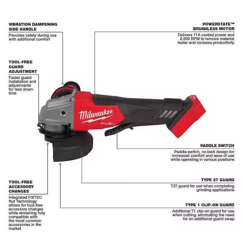 18V Brushless Cordless SDS-Plus Rotary Hammer with Grinder 2-Tool K432133