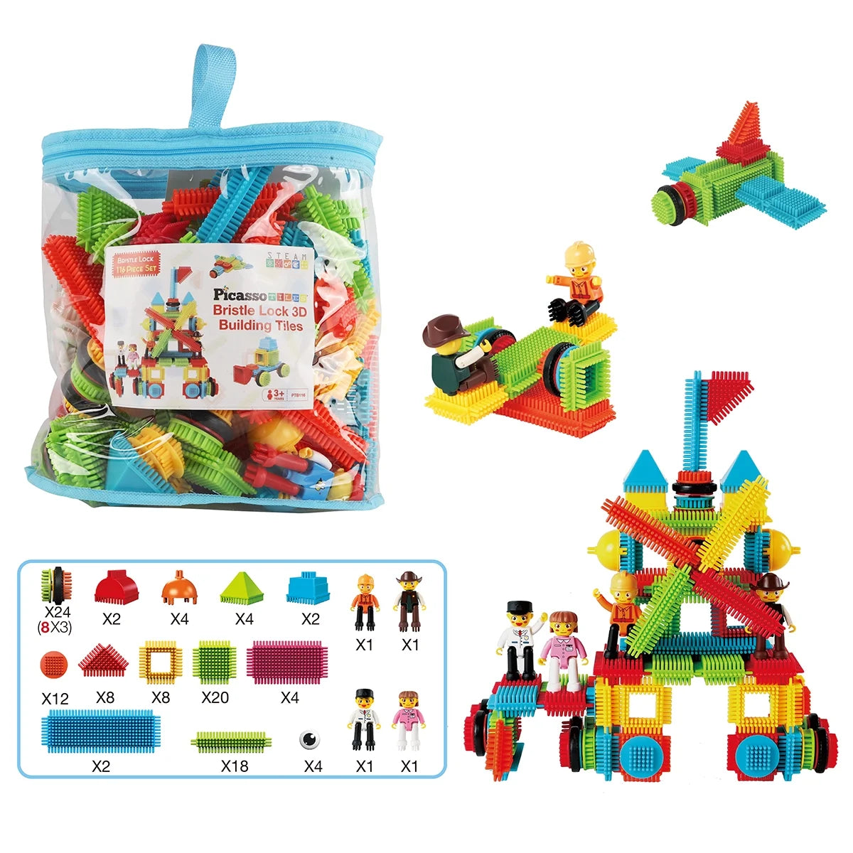 116Pcs Hedge Hog Building Blocks Set with Figure Characters A645