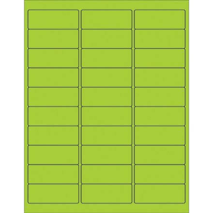 Fluorescent Green Rectangle Acrylic Labels Case of 3000 S6601
