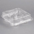 4 Compartment Clear Hinged Cupcake Container - 300/Case V9827