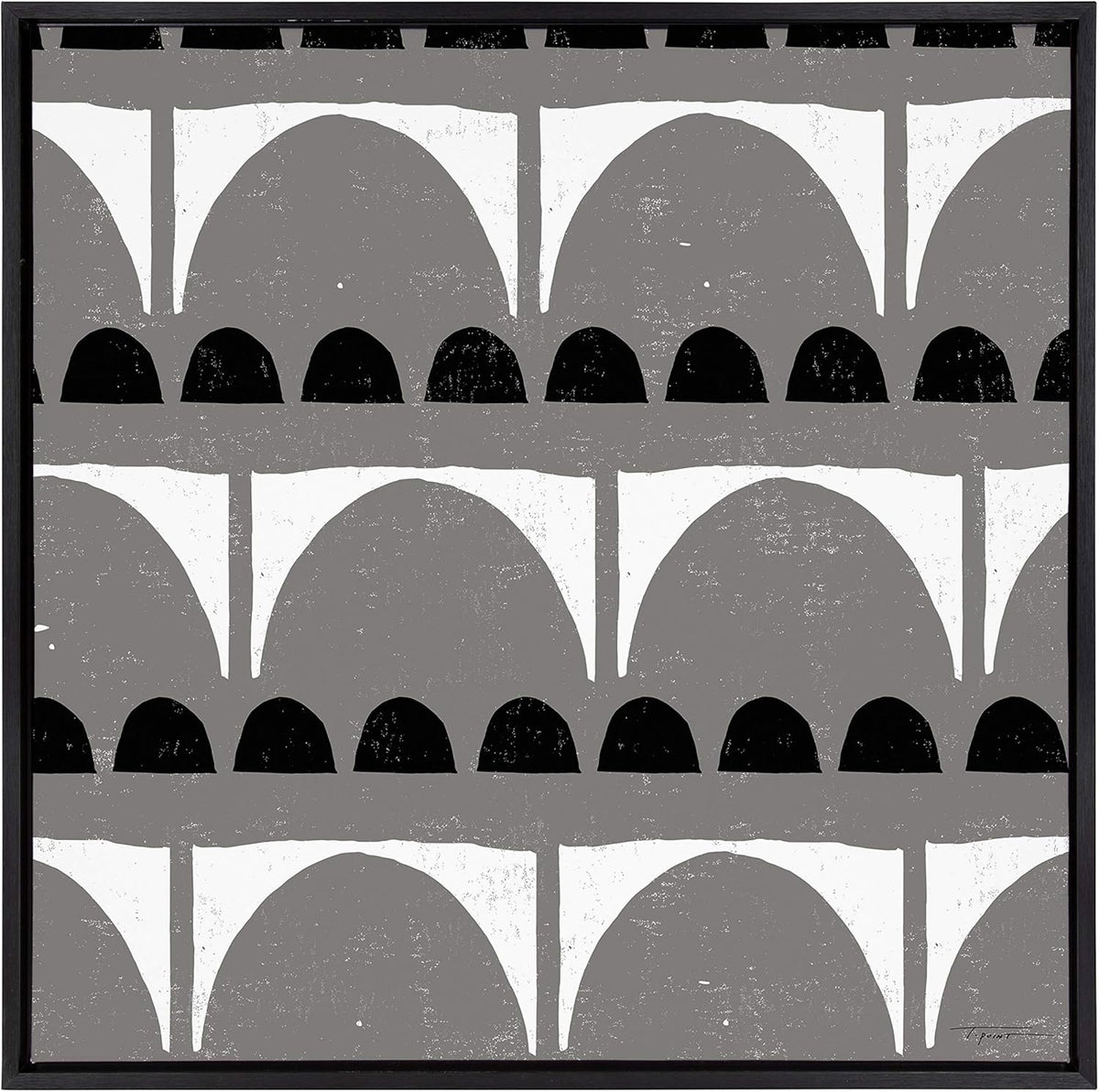 30x30 Black Framed Canvas Wall Art F7588