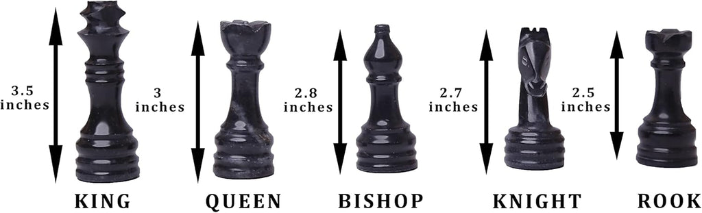 Handmade Full Marble Chess Set with Wooden Case X8714