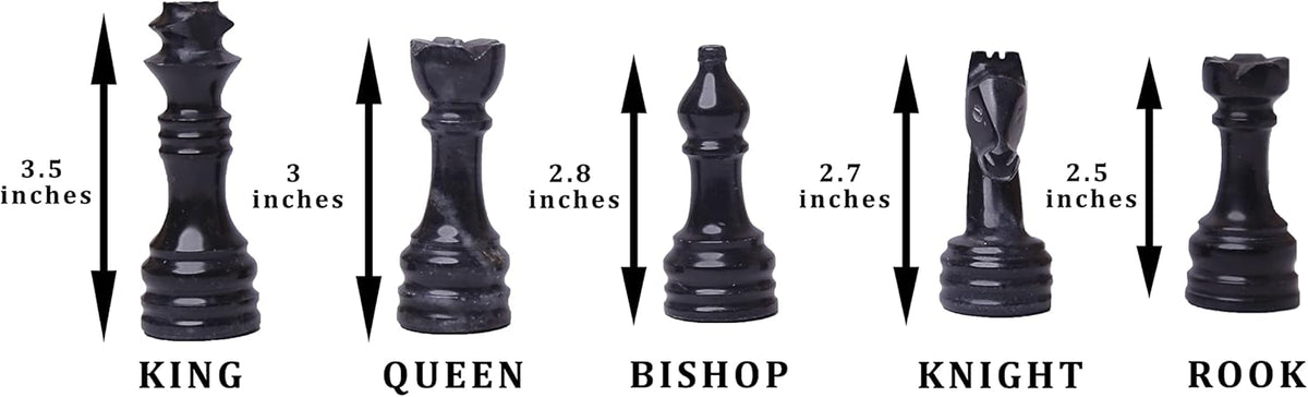 Handmade Full Marble Chess Set with Wooden Case X8714