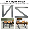Set of 2 Metal Table Legs, 30" Height 28" Wide Heavy Duty Z-N Shaped U587450