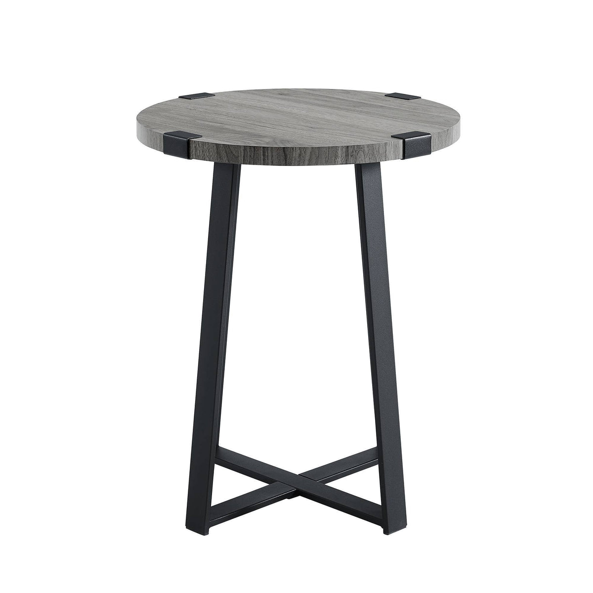 Slate Gray Round Side Table X135651