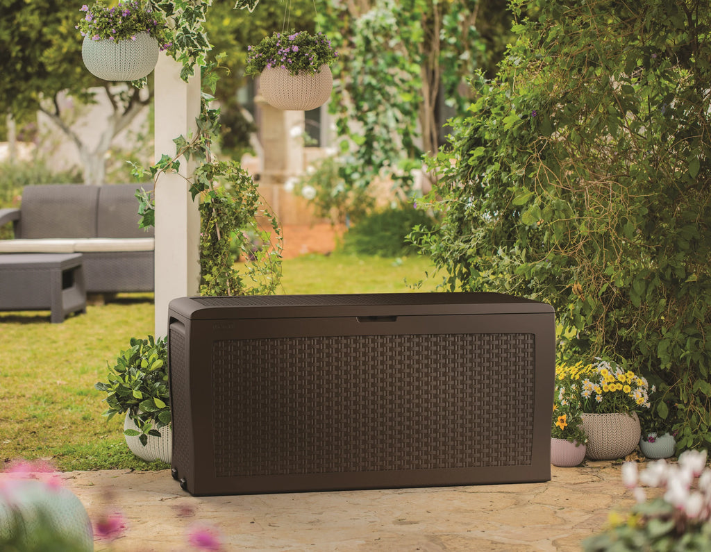 Brown Resin Outdoor Storage Deck Box J4022