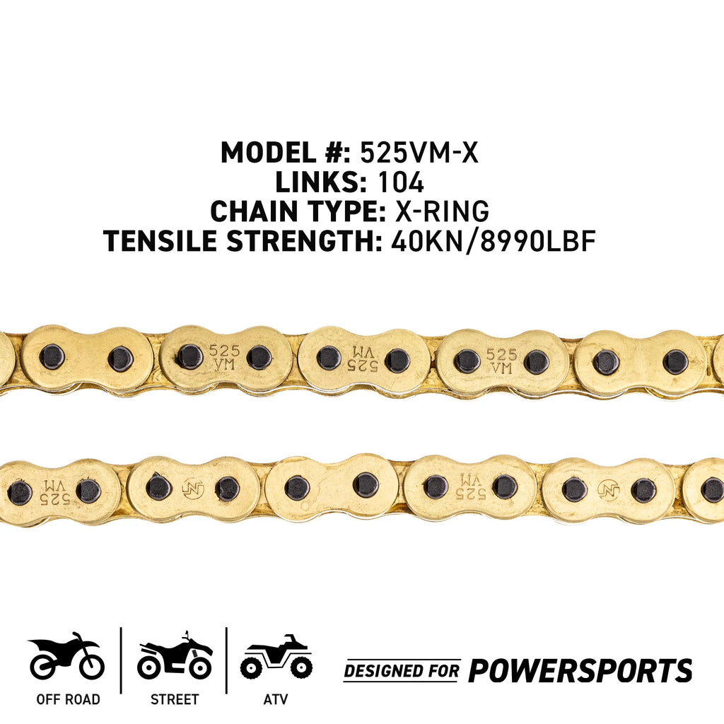 Sprocket Chain Set 18/43T 525 X-Ring Motorcycle Z87666
