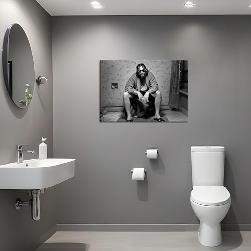 Black and White Vintage Humor Bathroom Wall Art Set of 2 J9294