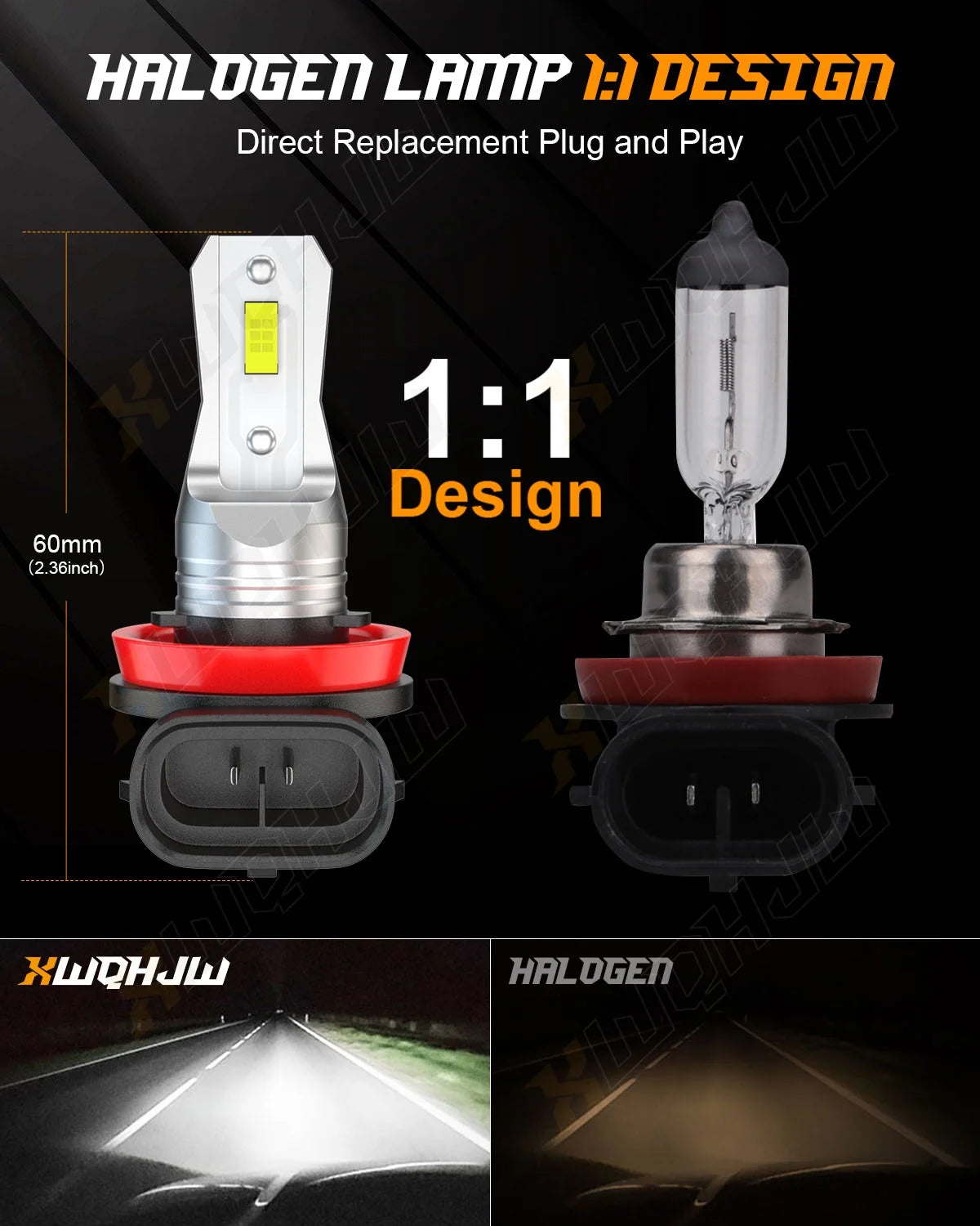 4x Combo LED Bulbs Kit Headlight Foglight White H4/9003+H11/H8 Z25259