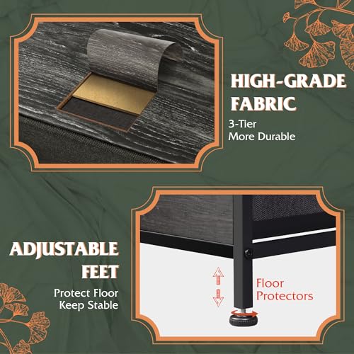 Tall Fabric Dresser with 11 Drawers T727