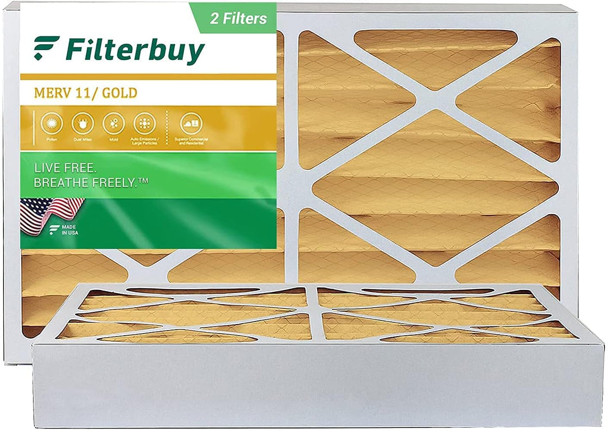 16x25x4 MERV 11 Pleated Air Filter (2-Pack) B65174