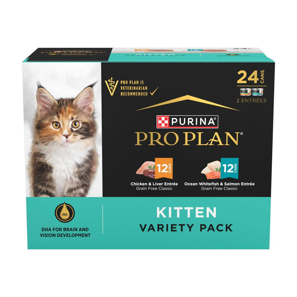 Grain-Free Chicken & Liver & Ocean Whitefish & Salmon Variety Pack Wet Kitten Food S770362