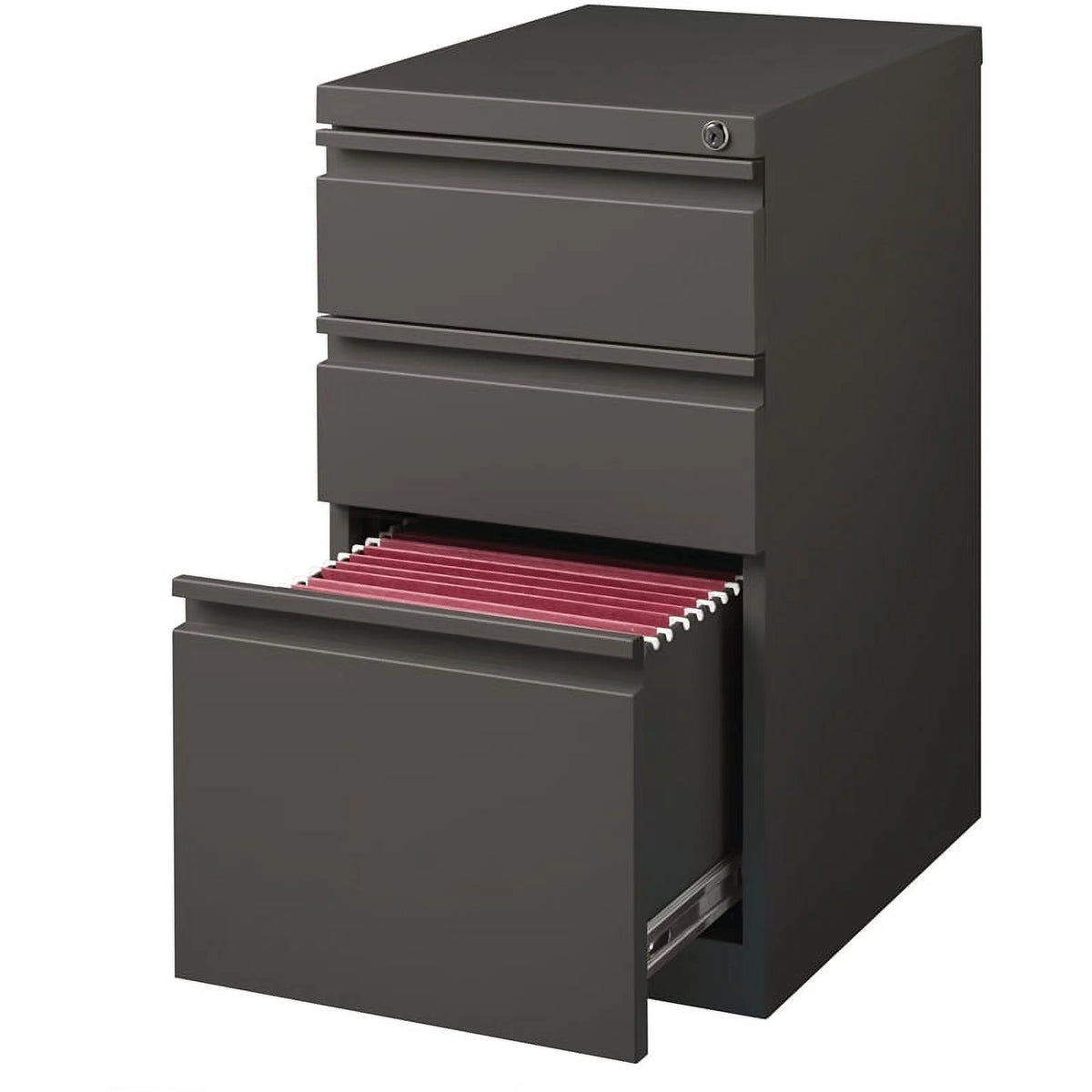 Espresso 3-Drawer Metal Mobile File Cabinet G344511