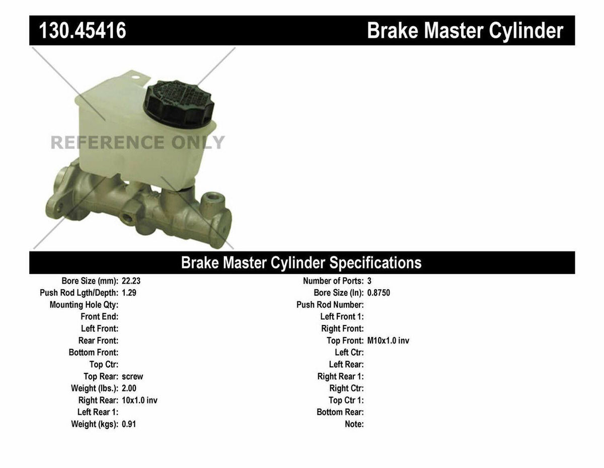 Brake Master Cylinder R66858