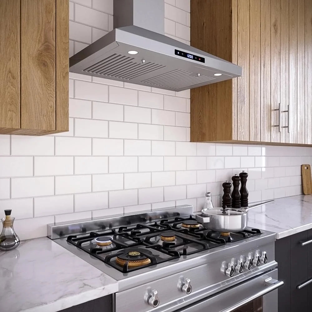 30 in. Ductless Wall Mount Range Hood with Baffle Filters U4137