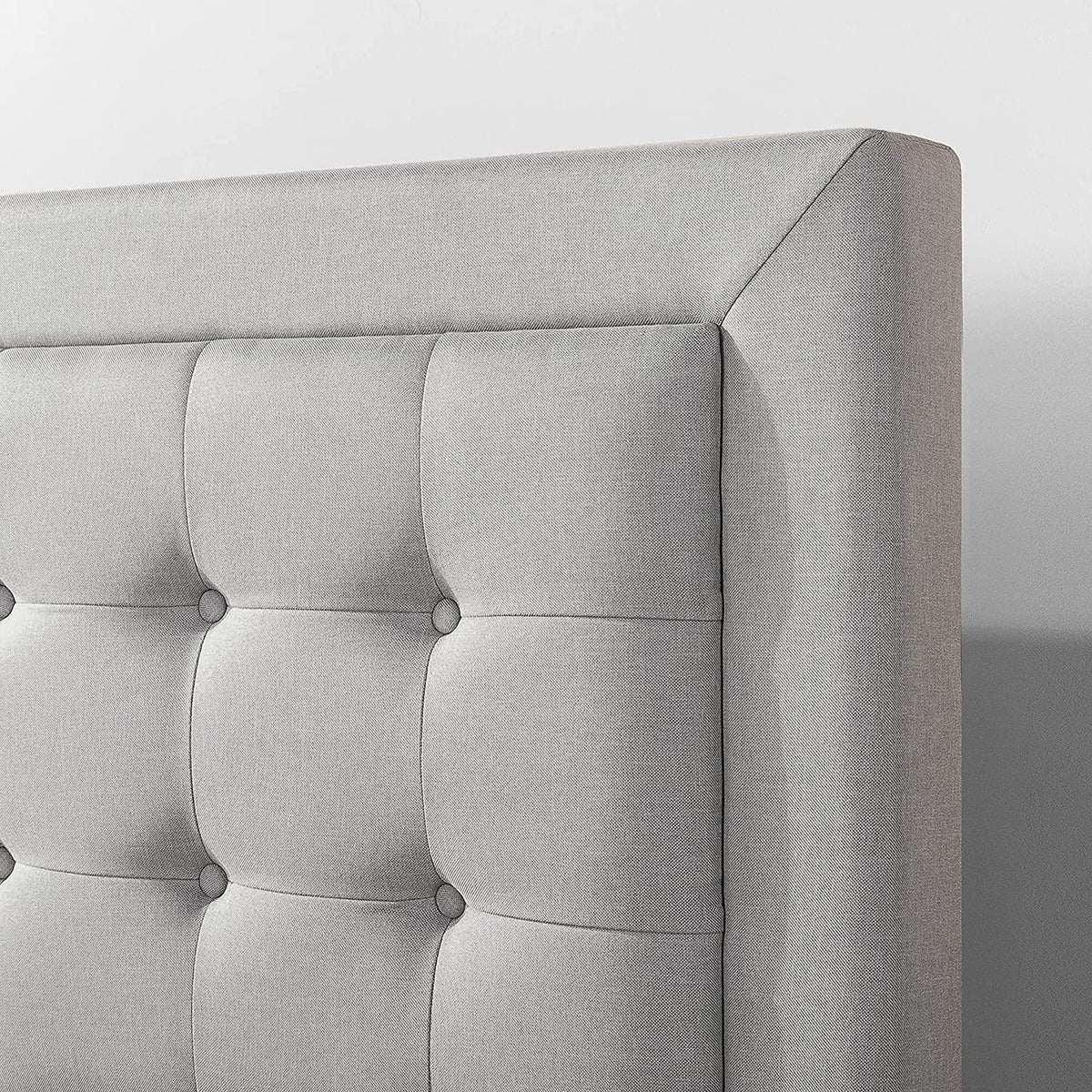 Queen Upholstered Platform Bed Frame with Wood Slat Support N803519