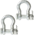 2 Pack Galvanized Bolt Type Anchor Shackles, 9.5 Ton Capacity L13706