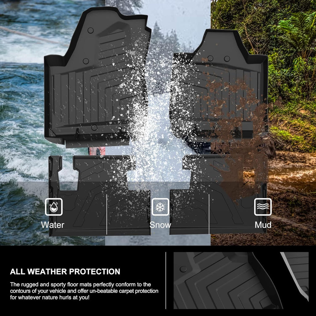 All Weather TPE Floor Mats Black J7794