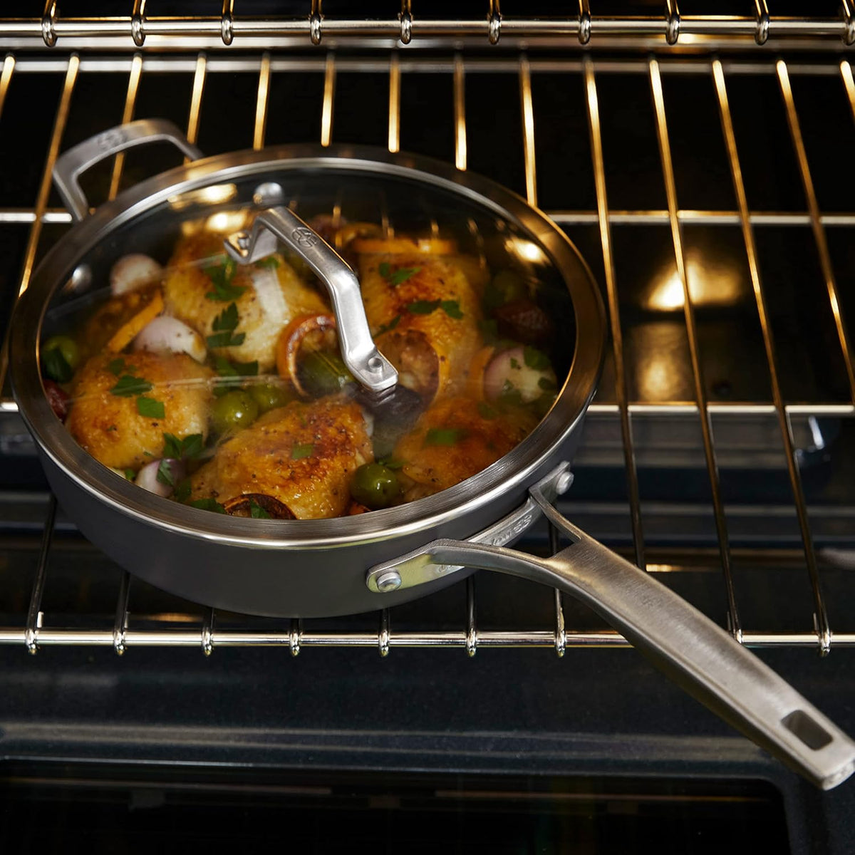 12-Inch Hard-Anodized Nonstick Frying Pan with Lid U355
