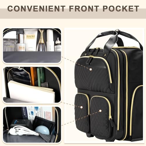 Black Gold Carry On Rolling Suitcase A822103