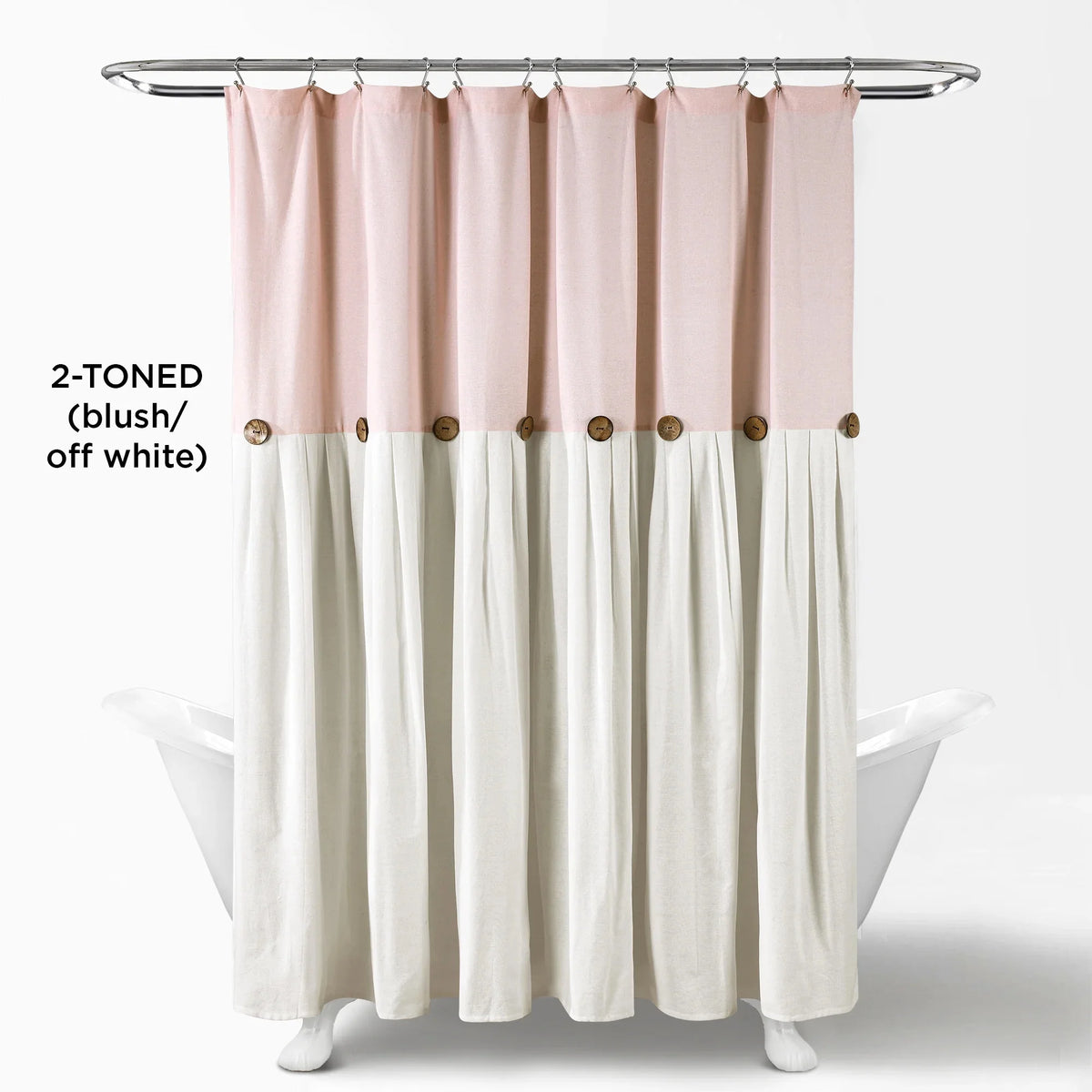 Gray Cotton Blend Shower Curtain L859