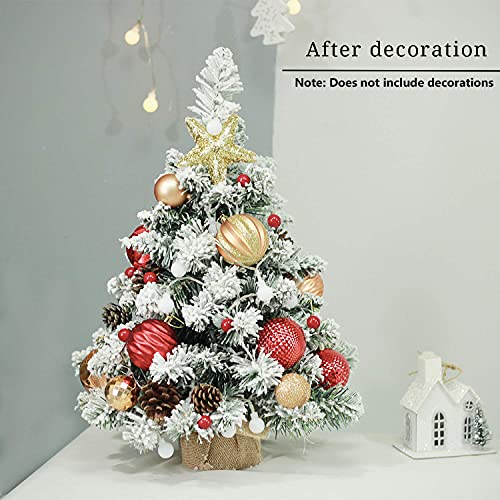 20 Inch Pre-Lit Artificial Mini Christmas Tree with 40 LED Lights V24651