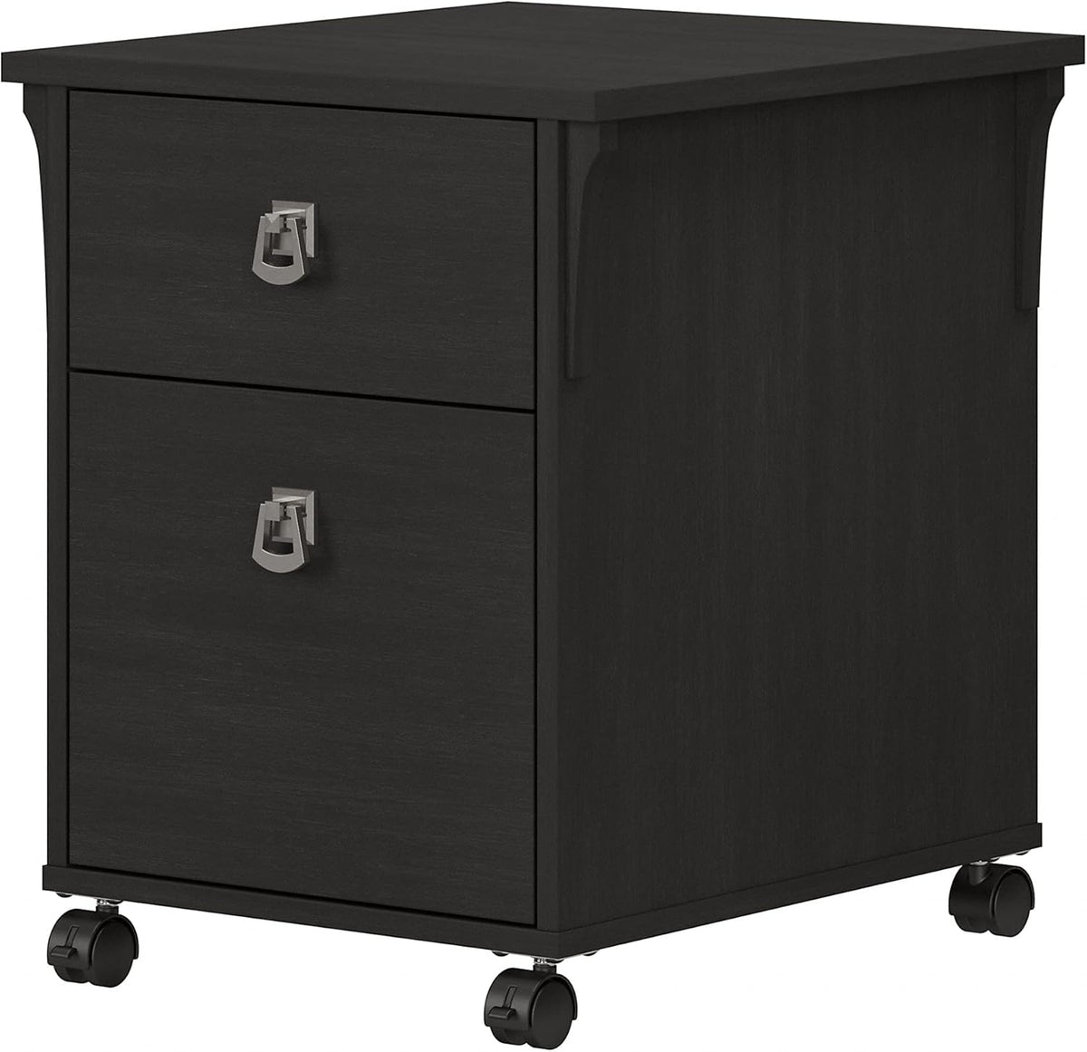 Vintage Black 2 Drawer Mobile File Cabinet F680341