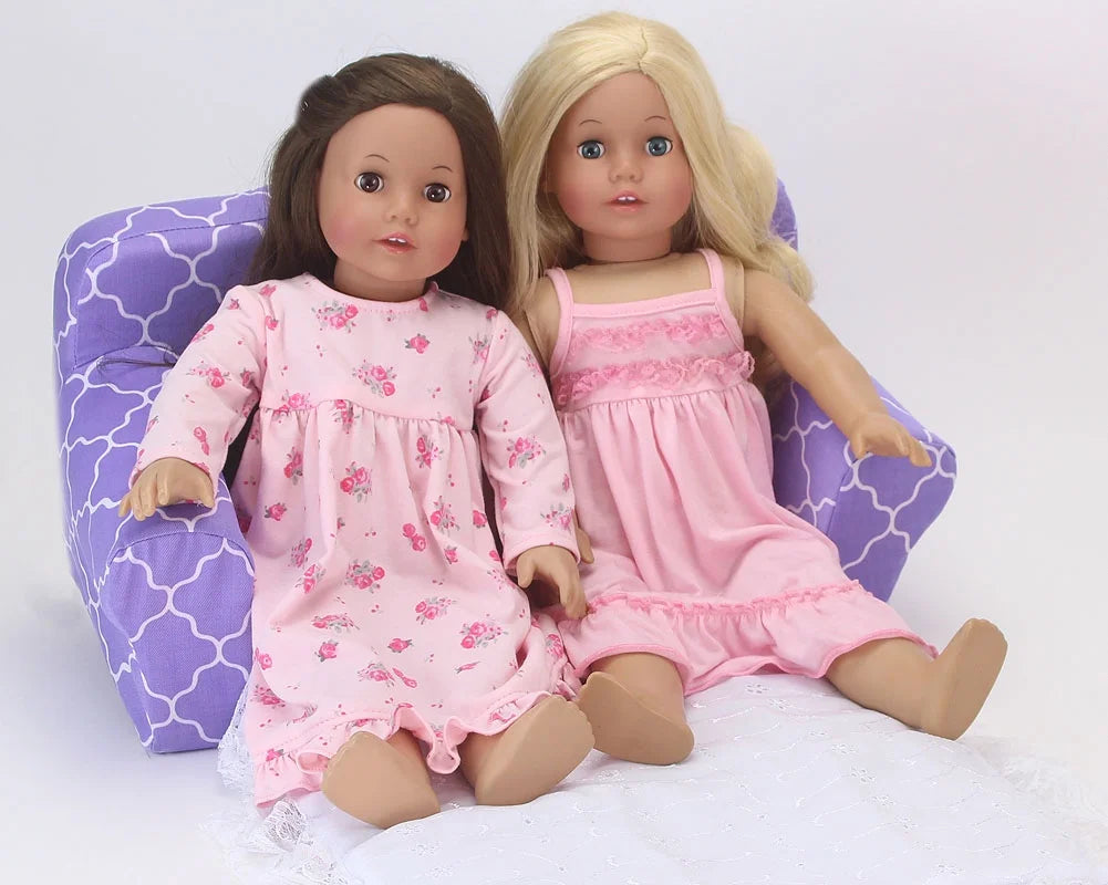 Plush Pull Out Couch/Double Bed for 18" Dolls P8381