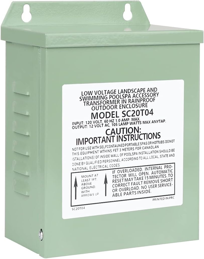 105W Pool Light Transformer 120 to 12v AC Low-Voltage Safety Transformer Pack of 2 F48511